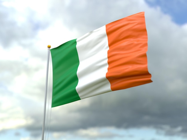 View of ireland flag in the wind