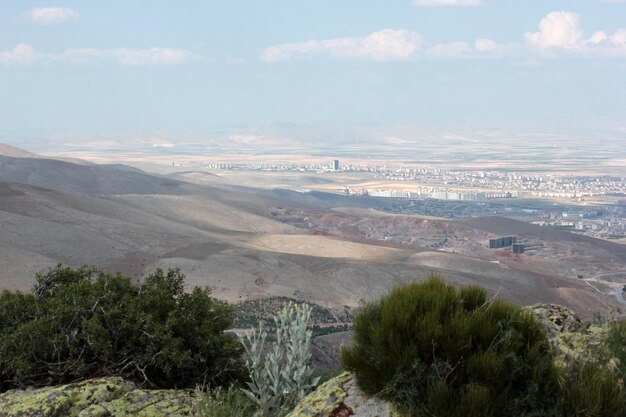 View of konya city from the hills