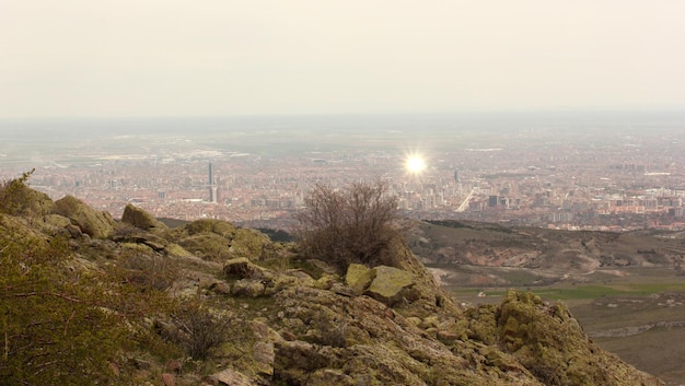 View of konya city from the hills