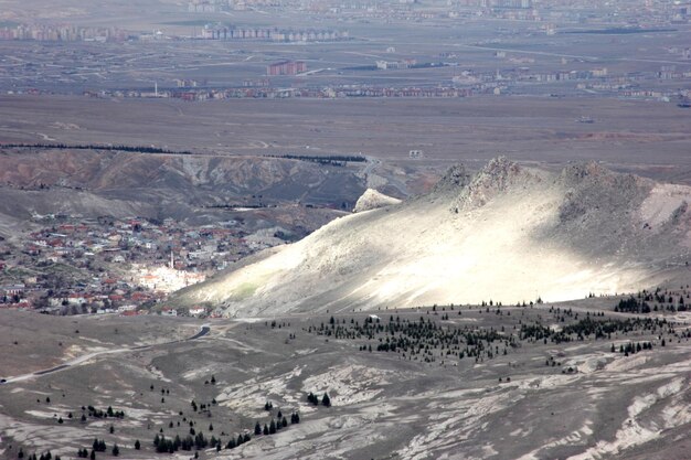 View of konya city from the hills