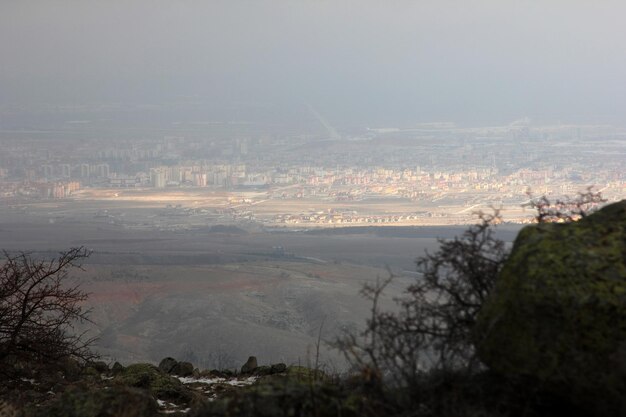 View of konya city from the hills