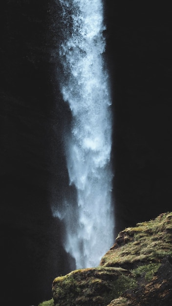 View of Kvernufoss waterfall in South Iceland​​​​​​​