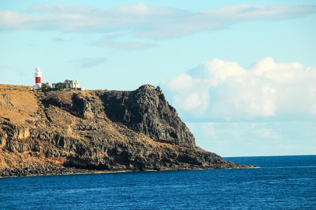 View of La Gomera Canary Islands from the Ocean