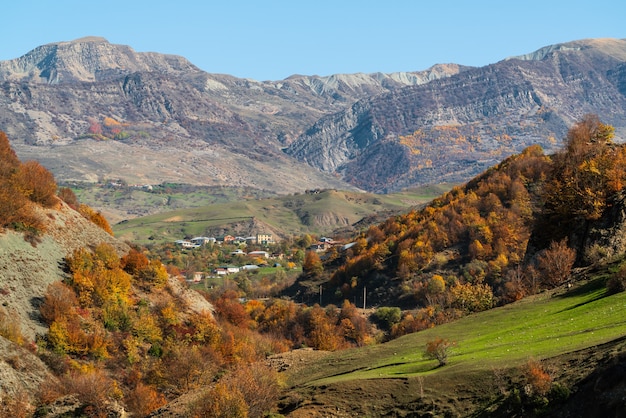 Вид на село Лагидж в Азербайджане