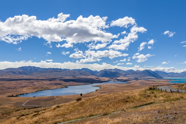 View of Lake Alexandrina in New Zealand