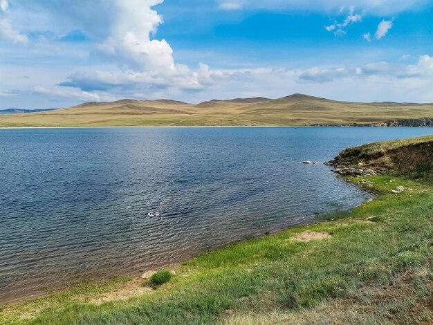 View of Lake Baikal near the Shamanka rock Irkutsk region Russia