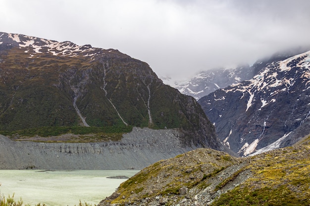 View of Lake Mller Southern Alps New Zealand