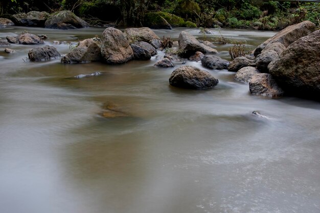 The view of landscape namg romg water fall is beautiful national park