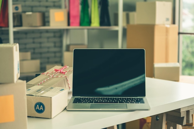 Photo view of laptop on table