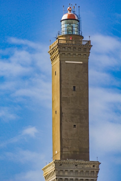 View at Lighthouse of Genoa in Italy