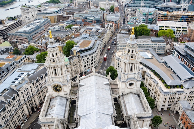 View of London from above. London from St Paul's Cathedral, UK.