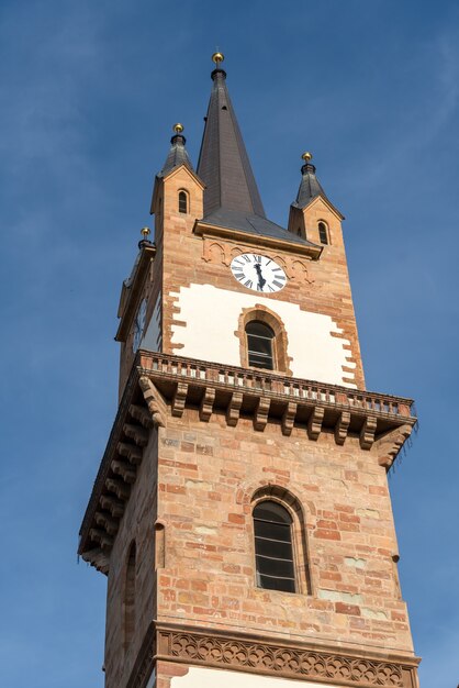 View of the Lutheran Church in Bistrita Transylvania Romania on September 17, 2018