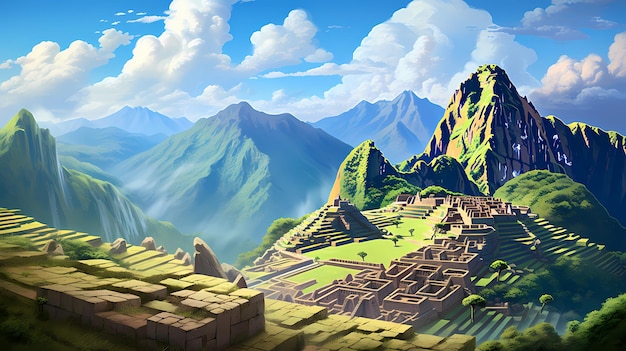 View of Machu Picchu's