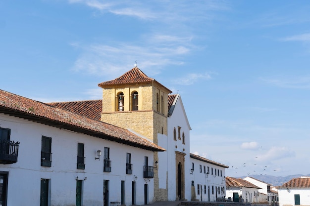 View of the main square of Villa de Leyva Colombia