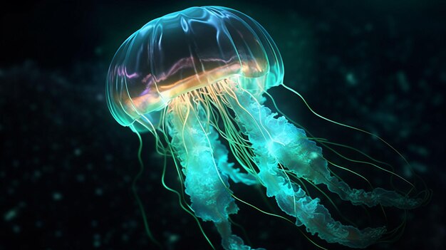 View of majestic jellyfish in the ocean