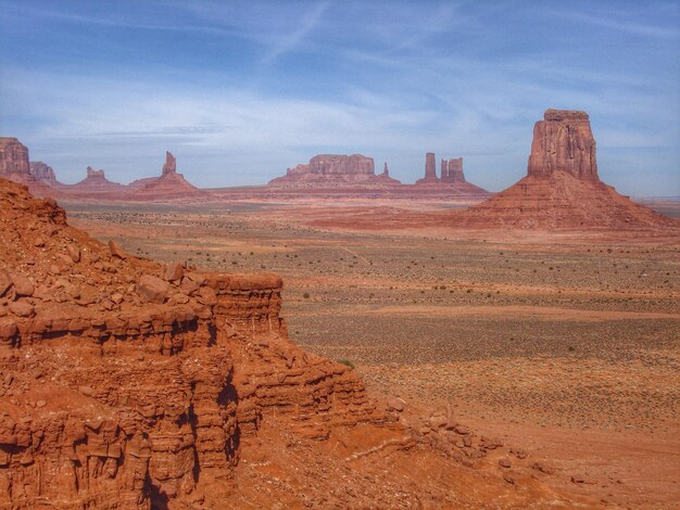 View of majestic rock formation