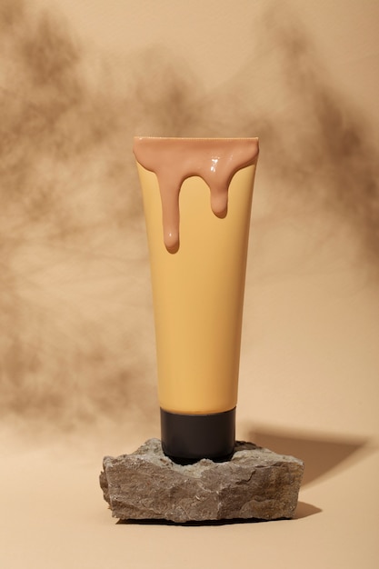 View of make-up and foundation skin product