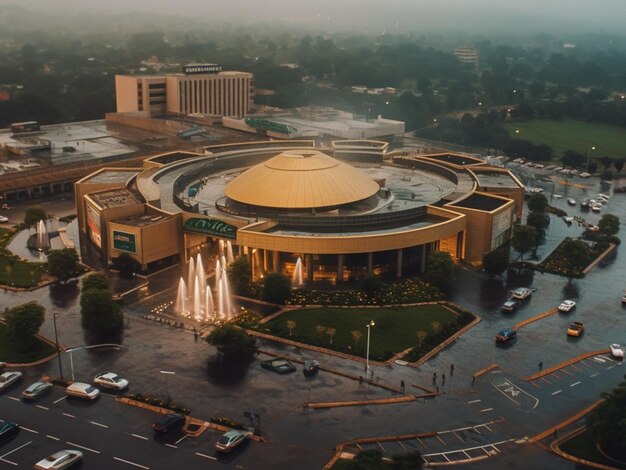 Foto una vista del centro commerciale dell'hotel degli emirati.