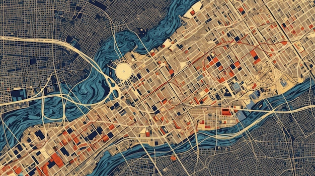 View map of washington dc Background