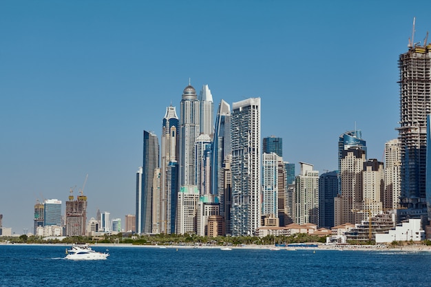 View of the Marina Dubai skyscrapers