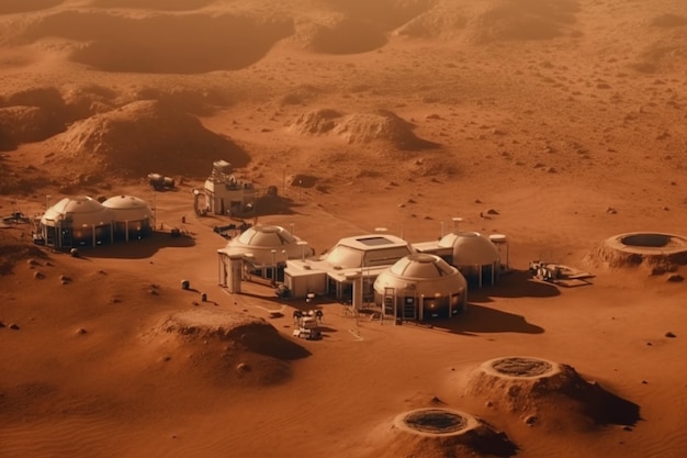 A view of mars city from mars.