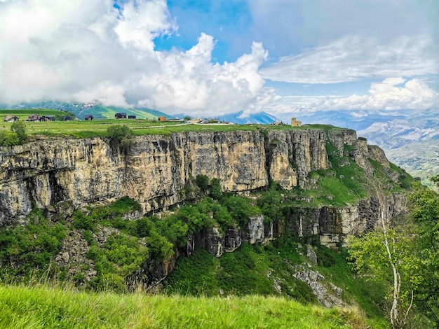 View of the Matlas plateau Khunzakhsky district Dagestan Russia 2021