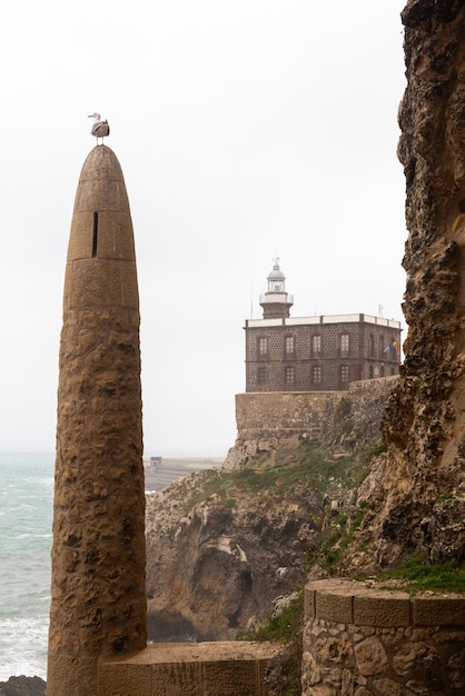 View of Melilla with its lighthouse in the background