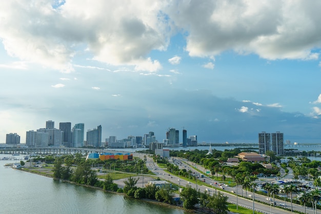 View of the Miami from a cruise liner.