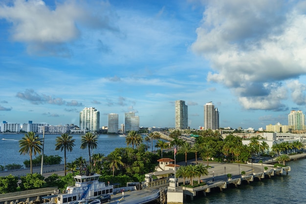 View of the Miami from a cruise liner.