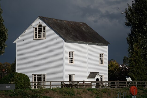 A view of the Mill at Ifield Mill pond in Ifield, West Sussex