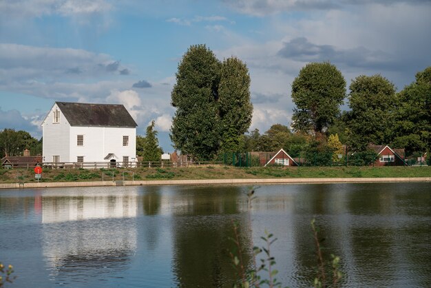 A view of the Mill at Ifield Mill pond in Ifield, West Sussex