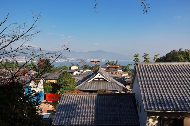 The view of Miyajima island Japan