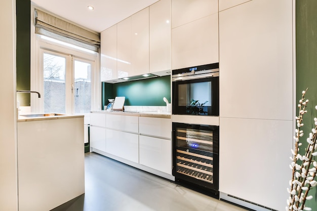 Photo view of modern kitchen counter