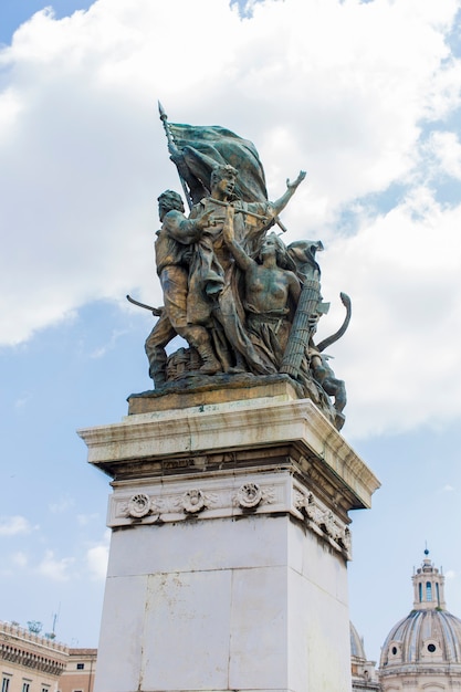 View at monument at Vittoriano in Rome