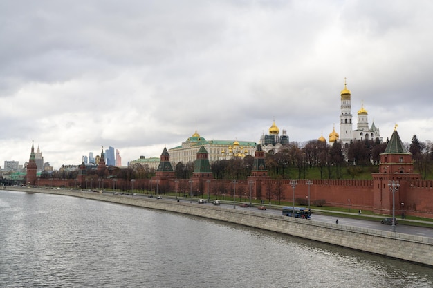 The view at the Moscow Kremlin across the river