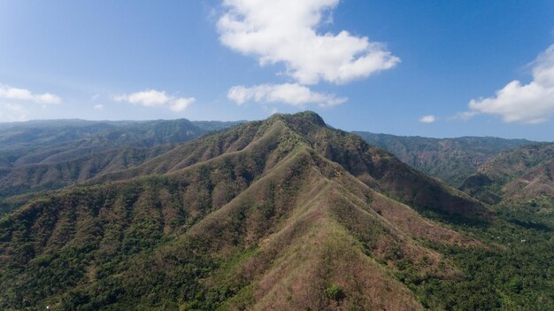 View of mountain forest landscape bali