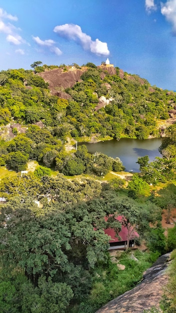 A view of the mountain from the balcony of the house