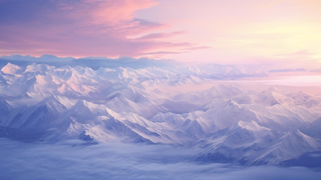 a view of a mountain range from an airplane