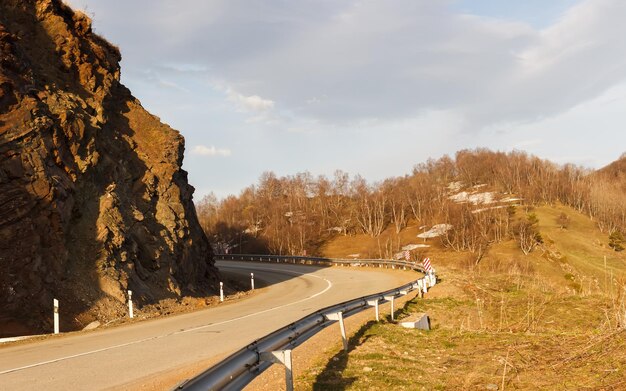 View of the mountain road near the BTA