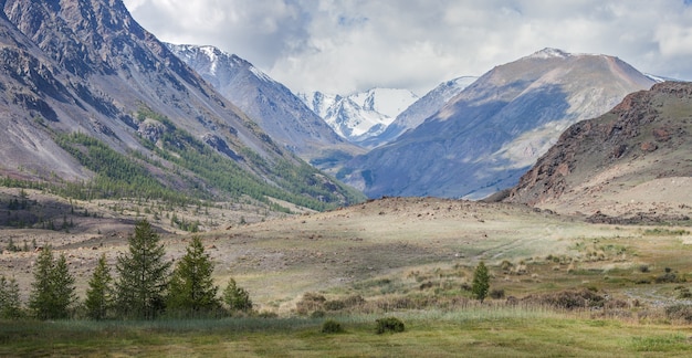 View of the mountain valley, natural light