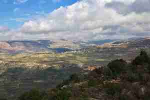 Photo the view on mountains close deir al qamar village, lebanon