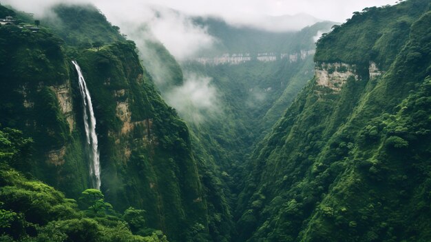 view of the mountains covered in clouds