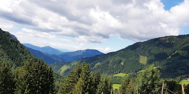 A view of the mountains from the top of the mountain