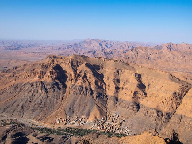 A view of the mountains from the top of the mountain