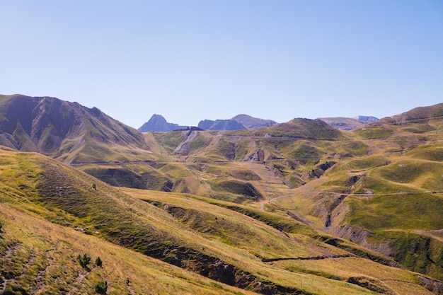 a view of the mountains from the top