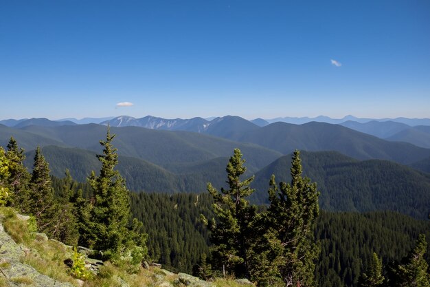 Photo a view of the mountains from the trailhead