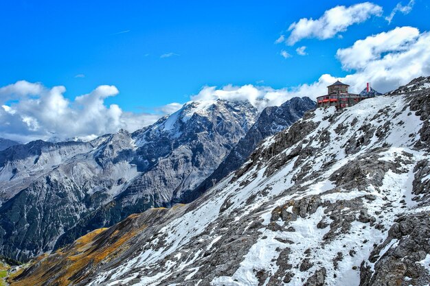 View on the mountains of the Italian Alps