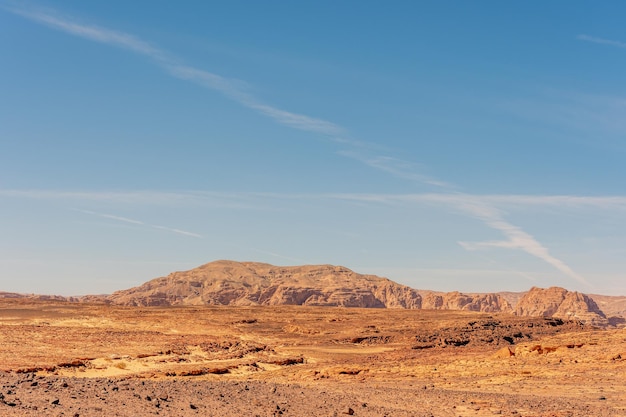 View of mountains in the Sinai desert Egypt