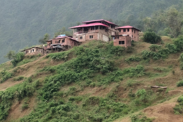 view of the mountains in the villageview of the mountains in the villagebeautiful view of the mounta