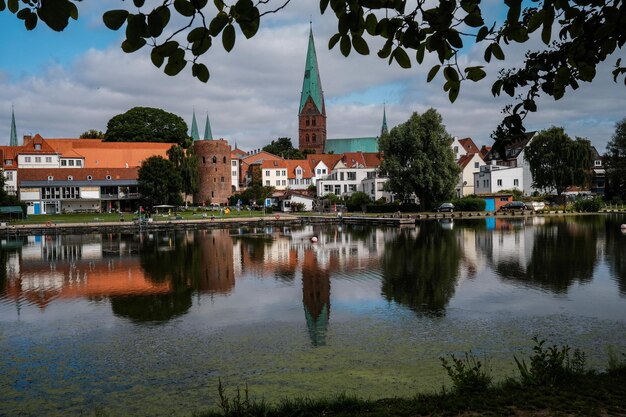 Photo view on the muhlenteich of lubeck